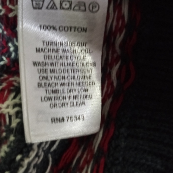 ASPEN 3/4 ZIP SWEATER REDGREEN BLUE PRINT HOLIDAY - Picture 12 of 14